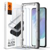 Folie de protectie Ecran Spigen GlastR Align Master pentru Samsung Galaxy S21 FE 5G G990, Sticla securizata, Full Glue, Set 2 bucati