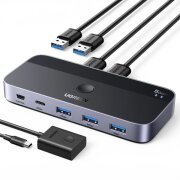 Hub USB UGREEN CM662, 3 x USB-A 3.0 - 1 x USB-C - 1 x miniUSB, Negru