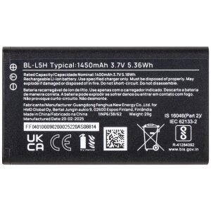 Acumulator HMD 110 4G, BL-L5H, Service Pack H401000902SH0