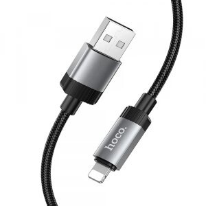 Cablu Date si Incarcare USB-A - Lightning HOCO X117, 18W, 1m, Negru 