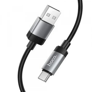 Cablu Date si Incarcare USB-A - USB-C HOCO X117, 60W, 1m, Negru 