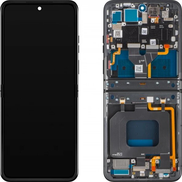 Display cu Touchscreen Motorola Razr 2024 / Razr 50, cu Rama, Sub Inner, Gri (Steel Wool), Service Pack 5D68C24806 