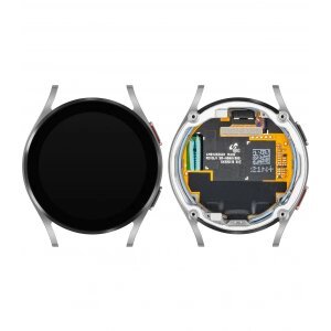 Display cu Touchscreen Samsung Galaxy Watch4 40mm, cu Rama, Argintiu, Service Pack GH82-28814B 