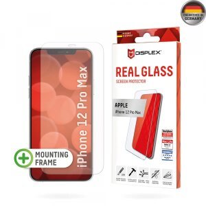 Folie de protectie Ecran Displex Real Glass pentru Apple iPhone 12 Pro Max, Sticla Securizata, Full Glue, 2D