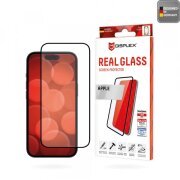 Folie de protectie Ecran Displex Real Glass pentru Apple iPhone 16 Plus / 15 Plus / 15 Pro Max, Sticla Securizata, Full Glue, Neagra