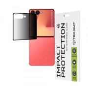 Folie de protectie Ecran Exterior Privacy Techsuit pentru Samsung Galaxy Z Flip7 F766, Sticla Securizata, Full Glue, 111D, Neagra