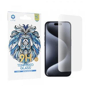 Folie de protectie Ecran Lito Classic pentru Apple iPhone 15 Pro, Sticla Securizata, Full Glue, 2.5D
