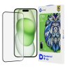 Folie de protectie Ecran Lito D+ Pro Dustproof pentru Apple iPhone 15 Plus, Sticla Securizata, Full Glue, Neagra