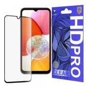 Folie de protectie Ecran Lito HD Pro Clear pentru Samsung Galaxy A14 A145 / A14 5G A146, Sticla Securizata, Full Glue, Neagra