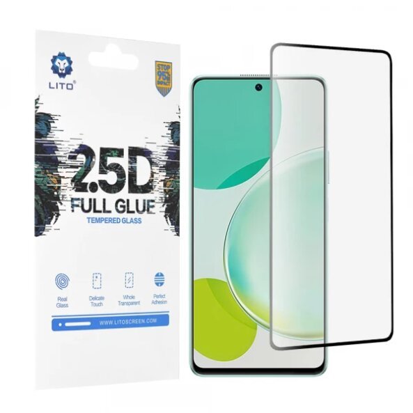 Folie de protectie Ecran Lito pentru Huawei nova 11i, Sticla Securizata, Full Glue, 2.5D, Neagra