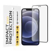 Folie de protectie Ecran Techsuit pentru Apple iPhone 12 / 12 Pro, Sticla Securizata, Full Glue, Neagra
