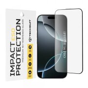Folie de protectie Ecran Techsuit pentru Apple iPhone 16 Pro, Sticla Securizata, Full Glue, Neagra