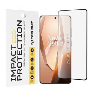 Folie de protectie Ecran Techsuit pentru OnePlus 13R, Sticla Securizata, Full Glue, Neagra