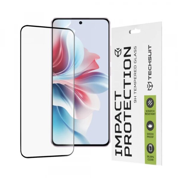 Folie de protectie Ecran Techsuit pentru Oppo Reno11 F, Sticla Securizata, Full Glue, 111D, Neagra
