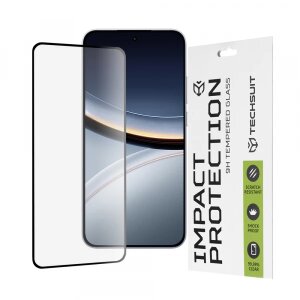 Folie de protectie Ecran Techsuit pentru Xiaomi Poco F7, Sticla Securizata, Full Glue, 111D, Neagra