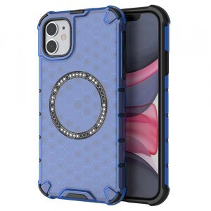Husa MagSafe pentru Apple iPhone 11, Techsuit, HoneyComb Shield, Albastra