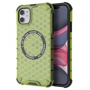 Husa MagSafe pentru Apple iPhone 11, Techsuit, HoneyComb Shield, Verde