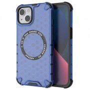 Husa MagSafe pentru Apple iPhone 13, Techsuit, HoneyComb Shield, Albastra