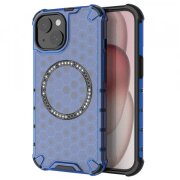 Husa MagSafe pentru Apple iPhone 14, Techsuit, HoneyComb Shield, Albastra