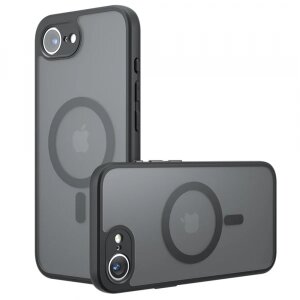 Husa MagSafe pentru Apple iPhone 16e, Techsuit, PureFrost, Neagra