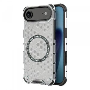 Husa MagSafe pentru Apple iPhone 17 Air, Techsuit, HoneyComb Shield, Alba