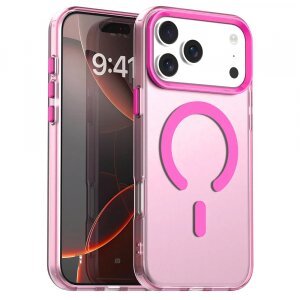 Husa MagSafe pentru Apple iPhone 17 Pro, Techsuit, CandyCase, Roz