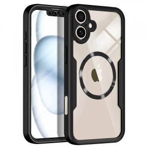 Husa MagSafe pentru Apple iPhone 17, Techsuit, ColorVerse 360, Neagra