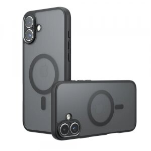 Husa MagSafe pentru Apple iPhone 17, Techsuit, PureFrost, Neagra