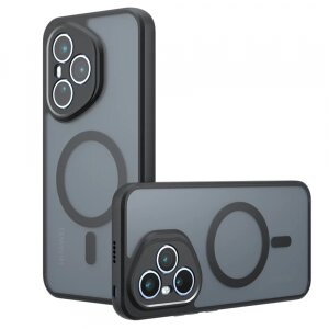 Husa MagSafe pentru Honor 400 Pro, Techsuit, PureFrost, Neagra