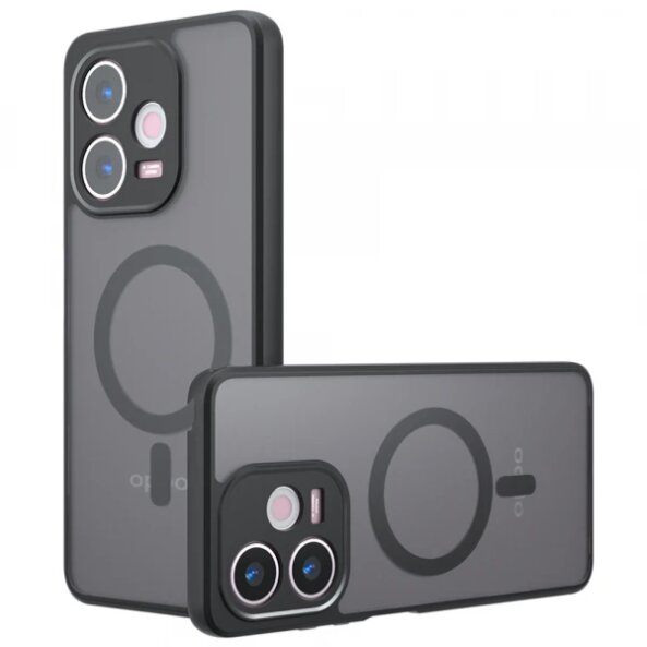 Husa MagSafe pentru Oppo A5 Pro 4G / A5 Pro, Techsuit, PureFrost, Neagra