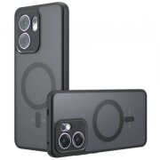 Husa MagSafe pentru Oppo Reno13 FS 5G / Reno13 F 4G / Reno13 F, Techsuit, PureFrost, Neagra