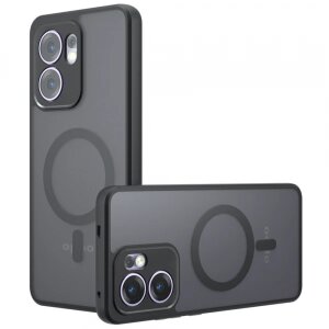 Husa MagSafe pentru Oppo Reno13 FS 5G / Reno13 F 4G / Reno13 F, Techsuit, PureFrost, Neagra