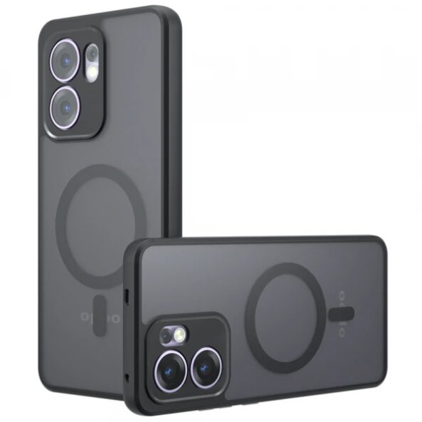 Husa MagSafe pentru Oppo Reno13 FS 5G / Reno13 F 4G / Reno13 F, Techsuit, PureFrost, Neagra