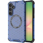 Husa MagSafe pentru Samsung Galaxy A56 A566, Techsuit, HoneyComb Shield, Albastra