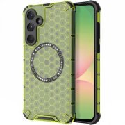 Husa MagSafe pentru Samsung Galaxy A56 A566, Techsuit, HoneyComb Shield, Verde