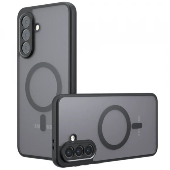 Husa MagSafe pentru Samsung Galaxy A56 A566, Techsuit, PureFrost, Neagra