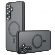 Husa MagSafe pentru Samsung Galaxy S24 FE S721, Techsuit, PureFrost, Neagra