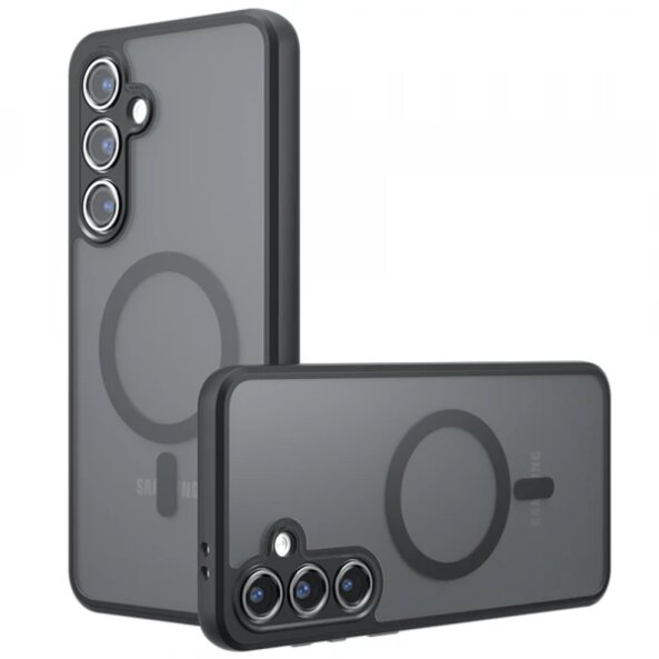 Husa MagSafe pentru Samsung Galaxy S24 FE S721, Techsuit, PureFrost, Neagra