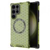 Husa MagSafe pentru Samsung Galaxy S24 Ultra S928, Techsuit, HoneyComb Shield, Verde