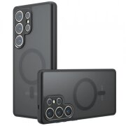 Husa MagSafe pentru Samsung Galaxy S24 Ultra S928, Techsuit, PureFrost, Neagra