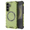 Husa MagSafe pentru Samsung Galaxy S25 S931, Techsuit, HoneyComb Shield, Verde
