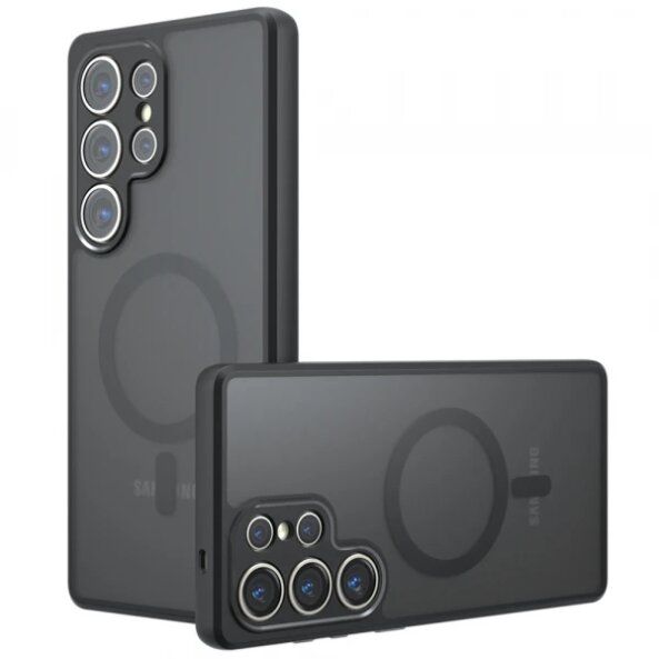 Husa MagSafe pentru Samsung Galaxy S25 Ultra S938, Techsuit, PureFrost, Neagra