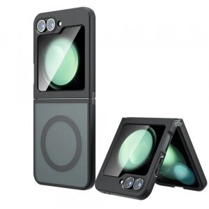 Husa MagSafe pentru Samsung Galaxy Z Flip6 F741, Techsuit, PureFrost, Neagra