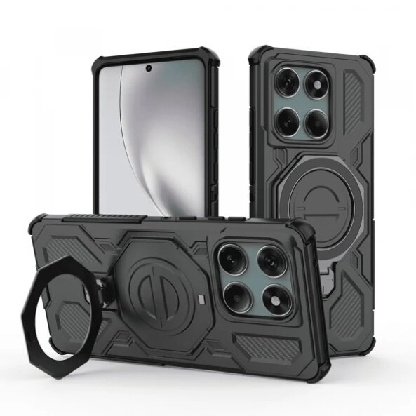 Husa pentru Motorola Edge 60 Pro, Techsuit, Carbon Shield Pro, Neagra