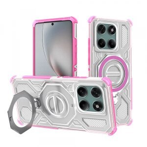 Husa pentru Motorola Edge 60 Pro, Techsuit, Carbon Shield Pro, Roz