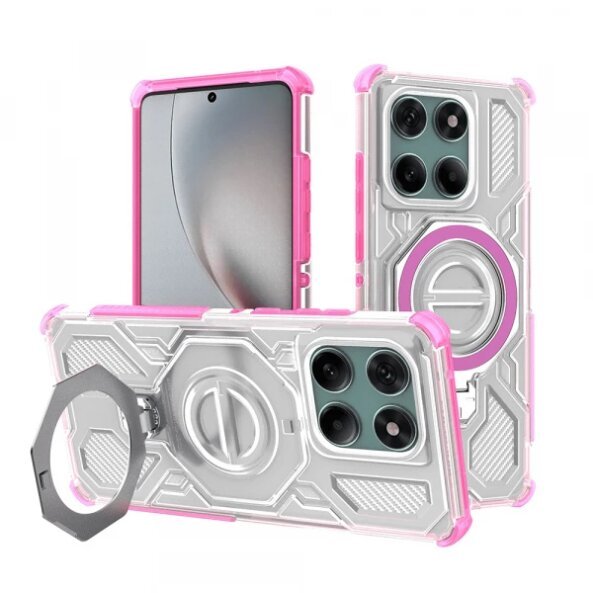 Husa pentru Motorola Edge 60 Pro, Techsuit, Carbon Shield Pro, Roz