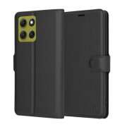 Husa pentru Motorola Moto G86, Techsuit, Leather Folio, Neagra