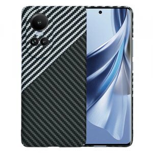 Husa pentru Oppo Reno10 / Reno10 Pro, Techsuit, Carbonite FiberShell, Neagra Gri