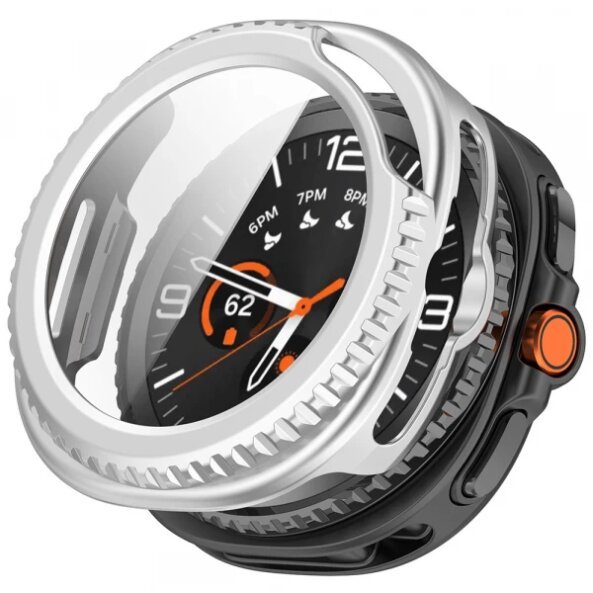 Husa Techsuit Defense360 Pro pentru Samsung Galaxy Watch8 Classic, Argintie