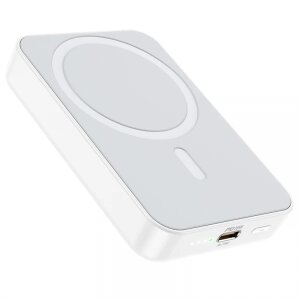 Baterie Externa Wireless Borofone BJ25 Plus Reach, 10000mAh, 20W, PD + FQI, 1 x QI - 1 x USB-C, Alba